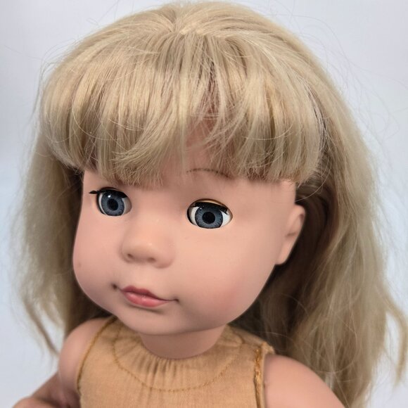 Pottery Barn Kids by Gotz Blond Doll with Bangs & Blue Eyes Nude 18" - Picture 3 of 10